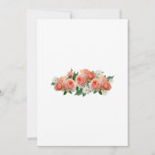 "Oh baby" Floral Abriot Rozen Baby shower Save The Date (Achterkant)