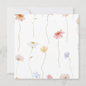 Oh Baby Floral Baby Shower Spring wildflowers Kaart (Achterkant)
