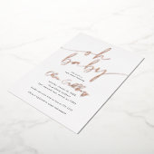 Oh Baby Folie Baby shower Uitnodiging (Gedraaid)