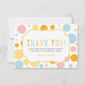 Oh Baby Fun Polka Dots Baby shower Bedankt Kaart (Voorkant)
