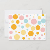 Oh Baby Fun Polka Dots Baby shower Bedankt Kaart (Achterkant)