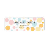 Oh Baby Fun Polka Dots Baby shower Label (Voorkant)