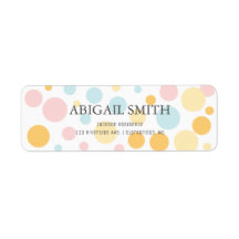Oh Baby Fun Polka Dots Baby shower Label