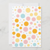Oh Baby Fun Polka Dots Baby shower Uitnodigen Kaart (Achterkant)