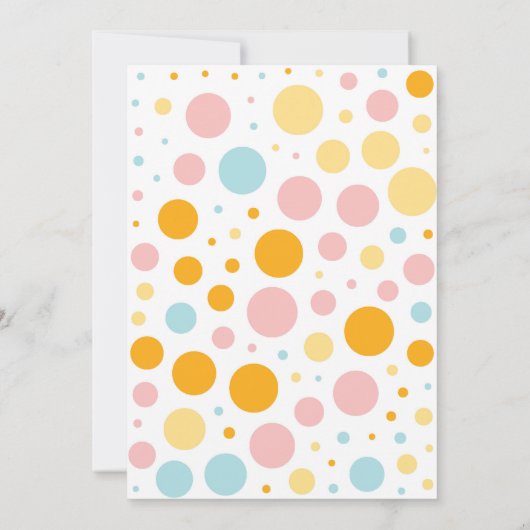 Oh Baby Fun Polka Dots Baby shower Uitnodigen Kaart (Achterkant)