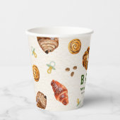 Oh Baby gebak & fopspenen Baby shower Papieren Bekers (Voorkant)