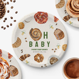 Oh Baby gebak + fopspenen Neutraal Baby shower Papieren Bordje