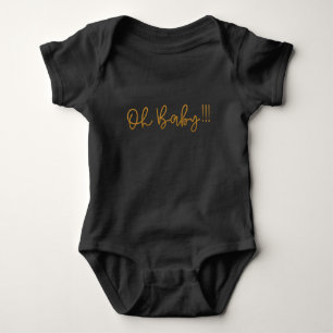 Oh Baby Geel Goud Folie modern Funky Fun Romper