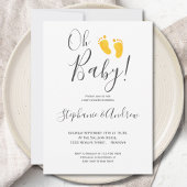 Oh Baby Gele Baby Feet Couples Baby shower Kaart