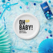 Oh Baby Gele ballon Baby shower Bord (Feest)