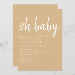 Oh Baby Gender Neutral Boho Baby shower Kaart