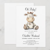 Oh Baby Gender Neutral Boho Baby shower Kaart (Voorkant / Achterkant)