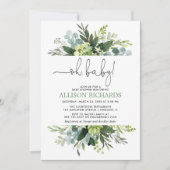 Oh baby Gender neutry greenery foliage douche Kaart (Voorkant)