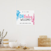 Oh Baby Gender onthullend Welkome Roke Bomb Party Poster (Keuken)