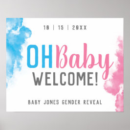 Oh Baby Gender onthullend Welkome Roke Bomb Party Poster