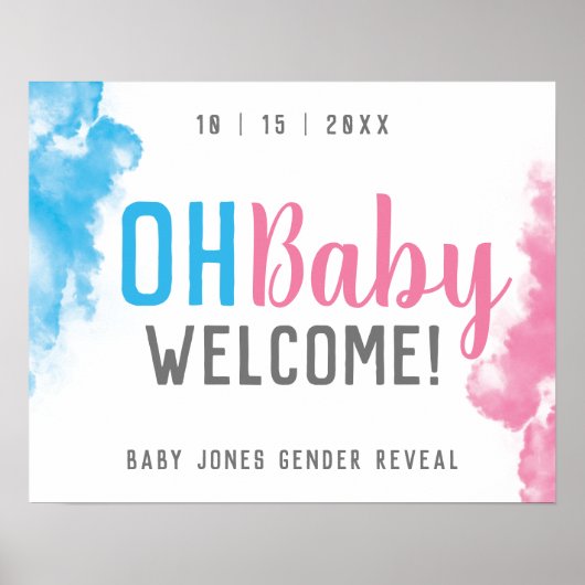 Oh Baby Gender onthullend Welkome Roke Bomb Party Poster (Voorkant)