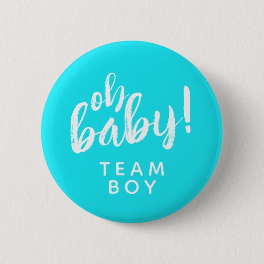 Oh Baby Gender onthulling Team Boy Button (Voorkant)