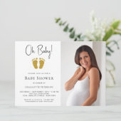 Oh Baby Genderneutraal Baby shower Kaart (Staand voorkant)