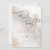 Oh Baby | Genderneutraal Baby shower Kaart (Voorkant)