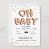 "Oh Baby" Genderneutraal Baby shower Uitnodiging (Voorkant)