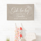 Oh Baby Genderneutraal Baby shower Welkom Spandoek (Insitu)