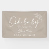 Oh Baby Genderneutraal Baby shower Welkom Spandoek (Horizontaal)