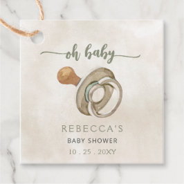 Oh Baby Genderneutraal Boho Baby shower Uitnodigin Bedankjes Labels
