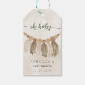 Oh Baby Genderneutraal Boho Baby shower Uitnodigin Cadeaulabel (Voorkant)