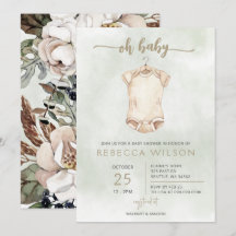 Oh Baby Genderneutraal Boho Baby shower Uitnodigin