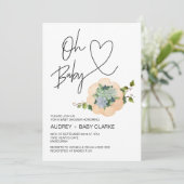 Oh Baby genderneutraal douchen Thanksgiving Herfst Kaart (Staand voorkant)