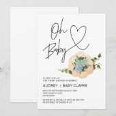 Oh Baby genderneutraal douchen Thanksgiving Herfst Kaart (Voorkant / Achterkant)