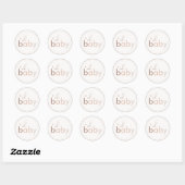 Oh Baby Genderneutraal modern Baby shower Ronde Sticker (Vel)