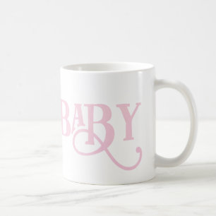 Oh Baby Gepersonaliseerd Bleek Roze Modern lettert Koffiemok