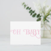 Oh Baby Gepersonaliseerd roze meisje Briefkaart (Staand voorkant)