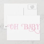 Oh Baby Gepersonaliseerd roze meisje Briefkaart (Voorkant / Achterkant)