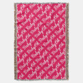 Oh Baby Gepersonaliseerd roze meisje Deken (Voorkant Verticaal)