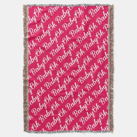 Oh Baby Gepersonaliseerd roze meisje Deken (Voorkant Verticaal)