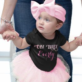 Oh Baby Gepersonaliseerd roze meisje Kinder Shirts
