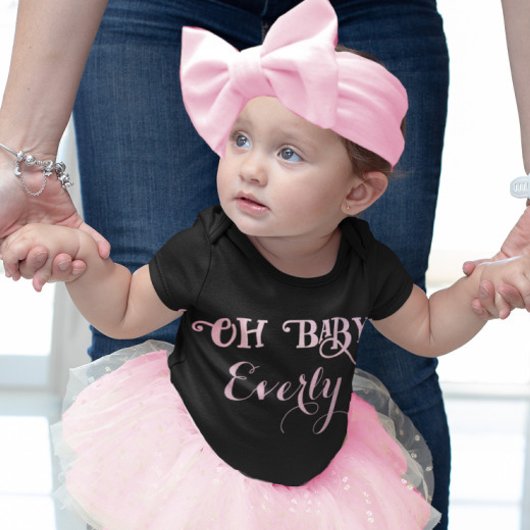 Oh Baby Gepersonaliseerd roze meisje Kinder Shirts