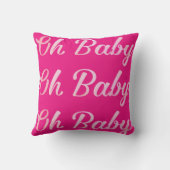 Oh Baby Gepersonaliseerd roze meisje Kussen (Achterkant)