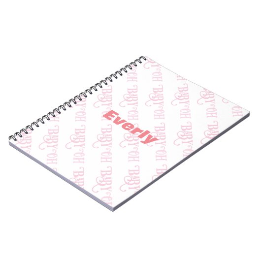 Oh Baby Gepersonaliseerd roze meisje Notitieboek (Linkerzijde)