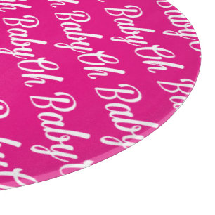 Oh Baby Gepersonaliseerd roze meisje Snijplank