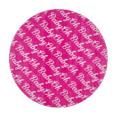 Oh Baby Gepersonaliseerd roze meisje Snijplank (Voorkant)