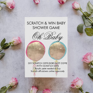 Oh Baby Geslacht Reveal DIY Krabkaart Aankondigingskaart