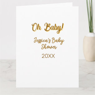 oh baby geslachtsneutrale babyshower oranje goudkl kaart