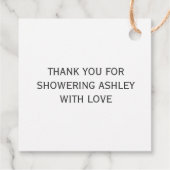 Oh Baby Gift Label, Baby shower Labels, Kraft Bedankjes Labels (Achterkant)