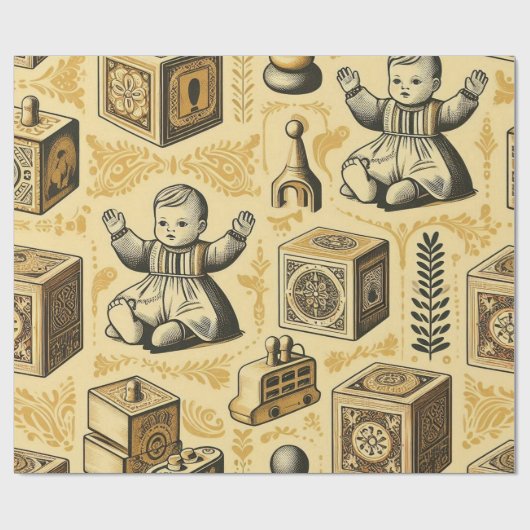 Oh Baby Gift Wrap Cadeaupapier (Vlak)