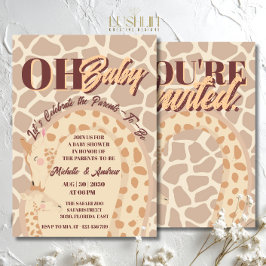 Oh Baby Giraffe Baby Shower Safari Thema Kaart