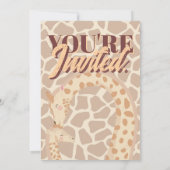 Oh Baby Giraffe Baby Shower Safari Theme Kaart (Achterkant)