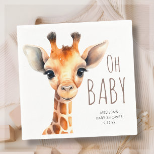 Oh Baby Giraffe Baby shower Servet